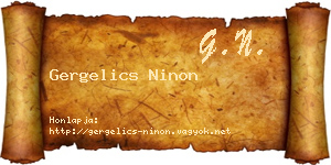 Gergelics Ninon névjegykártya